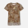 Abito Abbey da bambina con frange e stampa angeli | FIORUCCI SPECIAL EDITION