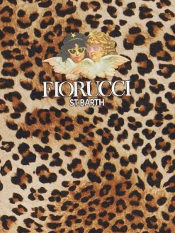 Abito Abbey da bambina con frange e stampa angeli | FIORUCCI SPECIAL EDITION