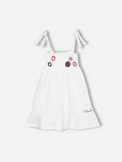 Abito da bambina all'uncinetto bianco