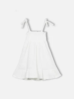 Abito da bambina all'uncinetto bianco