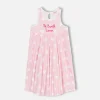 Abito da bambina in cotone Masha con stampa e ricamo "St Barth lover"