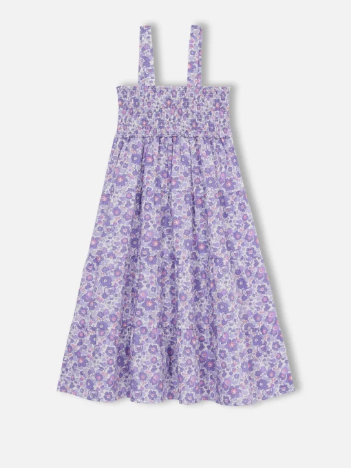 Abito da bambina in cotone Jemine Jr con stampa Betsy | REALIZZATO CON TESSUTO LIBERTY