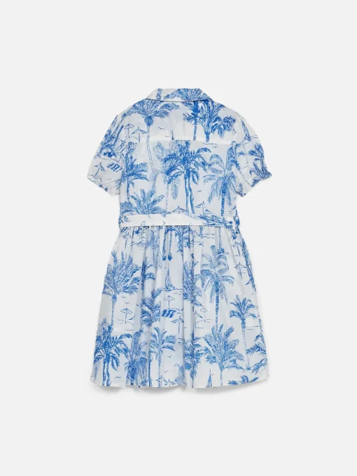Abito da bambina in cotone Anastasie Jr con stampa toile de jouy