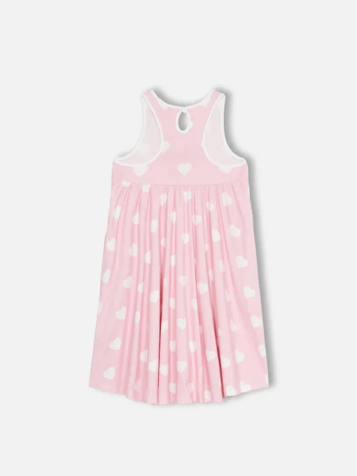 Abito da bambina in cotone Masha con stampa e ricamo "St Barth lover"