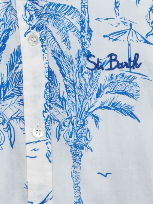 Abito da bambina in cotone Anastasie Jr con stampa toile de jouy