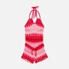 Abito da bambina in maglia fantasia chevron