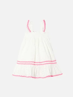 Abito da bambina in sangallo bianco
