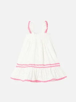 Abito da bambina in sangallo bianco