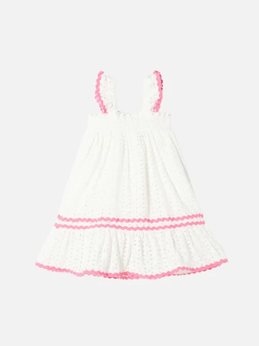 Abito da bambina in sangallo bianco