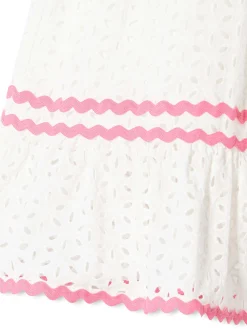 Abito da bambina in sangallo bianco