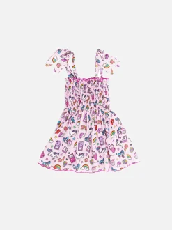 Abito da bambina stampa arcobaleno