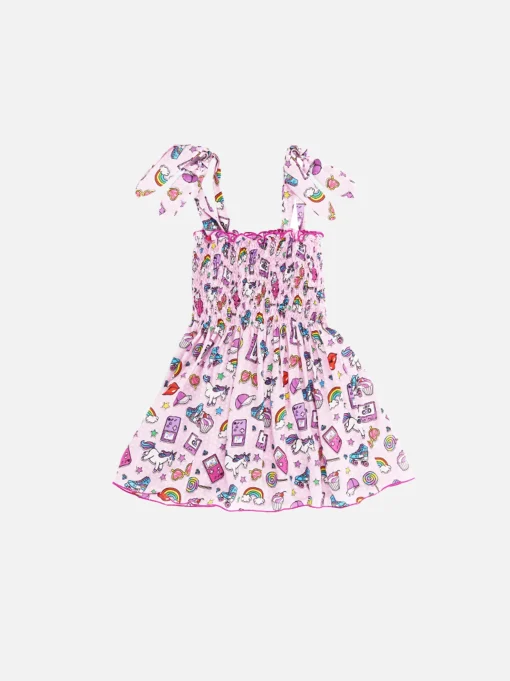 Abito da bambina stampa arcobaleno