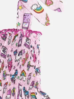 Abito da bambina stampa arcobaleno