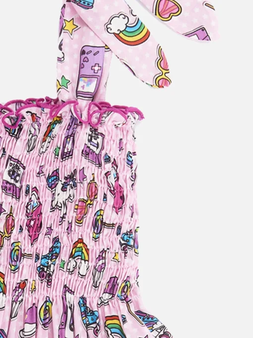Abito da bambina stampa arcobaleno