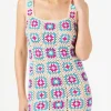 Abito da donna all'uncinetto multicolore