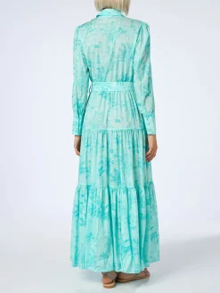 Abito da donna in cotone toile de jouy verde acqua Jensen