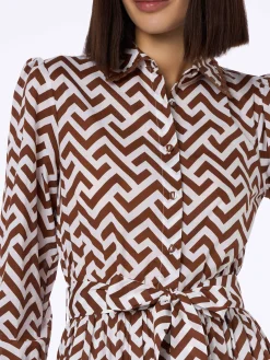 Abito da donna in cotone con stampa a zigzag Jensen