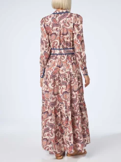 Abito da donna in lino Marbella con stampa paisley