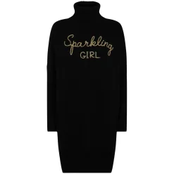 Abito da donna in maglia con ricamo Girl scintillante
