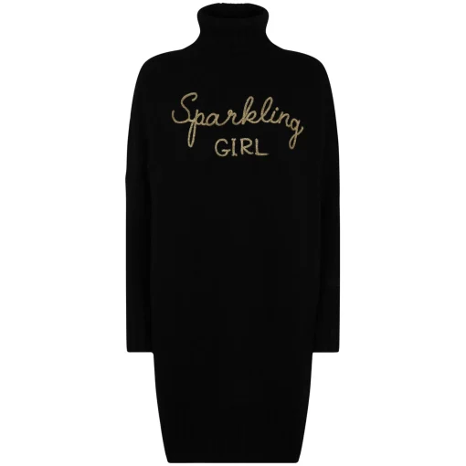 Abito da donna in maglia con ricamo Girl scintillante
