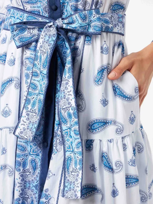 Abito lungo da donna Jensen con stampa paisley
