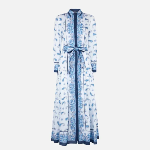 Abito lungo da donna Jensen con stampa paisley