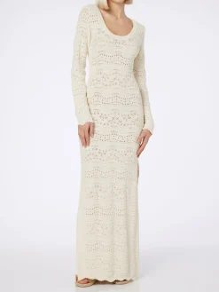 Abito midi da donna in maglia di cotone