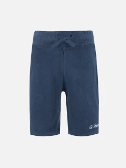 Bermuda bambino in spugna blu navy Randle Jr
