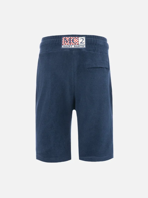 Bermuda bambino in spugna blu navy Randle Jr