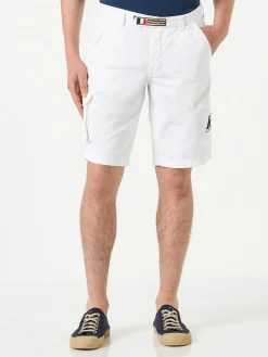 Bermuda cargo bianco con tasche