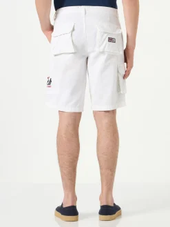 Bermuda cargo bianco con tasche