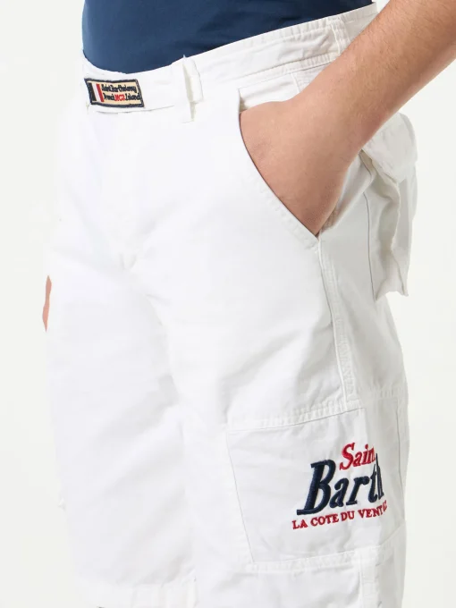 Bermuda cargo bianco con tasche