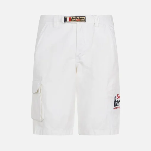 Bermuda cargo bianco con tasche