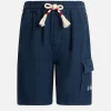 Bermuda da bambino in lino blu navy Marsiglia Jr