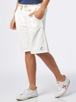 Bermuda da uomo in cotone bianco