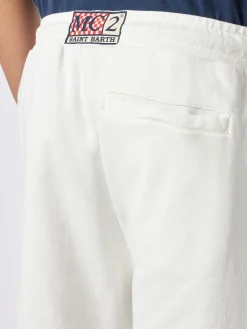Bermuda da uomo in cotone bianco