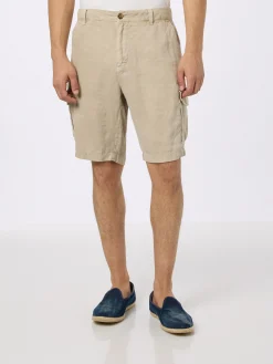 Bermuda da uomo in lino beige Rodi