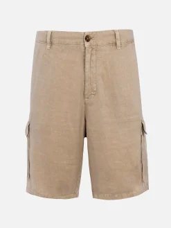 Bermuda da uomo in lino beige Rodi