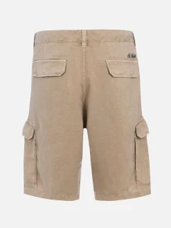 Bermuda da uomo in lino beige Rodi