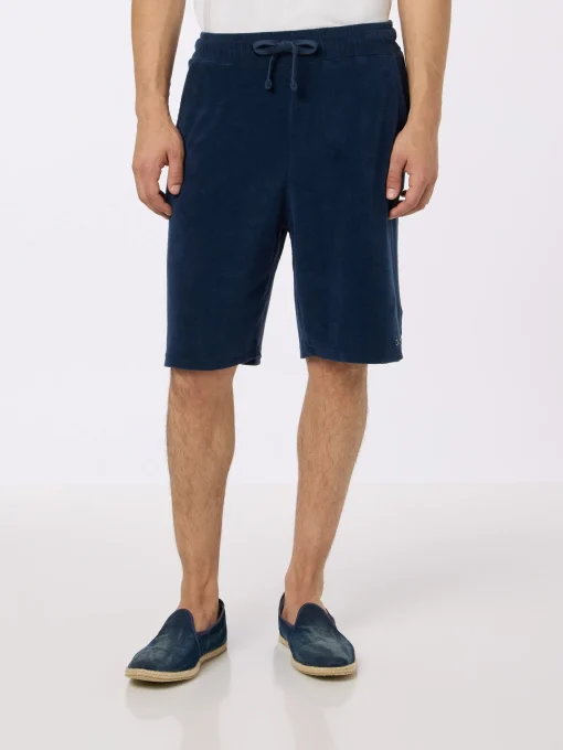 Bermuda da uomo in spugna blu navy Rande Sponge
