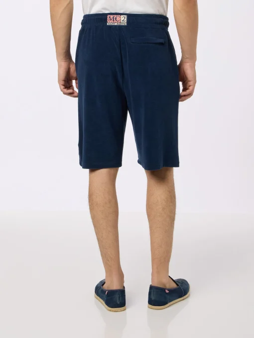 Bermuda da uomo in spugna blu navy Rande Sponge