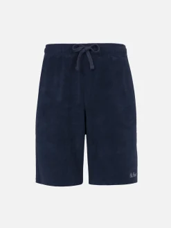 Bermuda da uomo in spugna blu navy Rande Sponge
