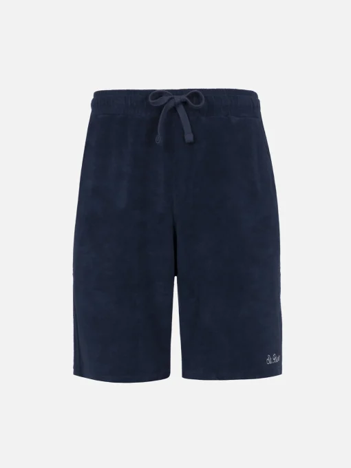 Bermuda da uomo in spugna blu navy Rande Sponge