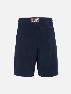 Bermuda da uomo in spugna blu navy Rande Sponge