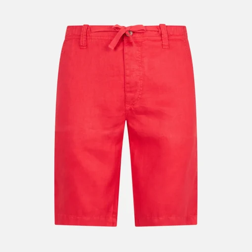 Bermuda in lino rosso