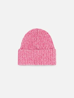 Berretto da bambina rosa mouliné con ricamo Saint Barth