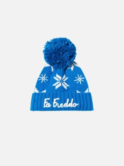Berretto da bambino blu con fantasia norvegese