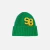 Berretto da bambino in maglia verde