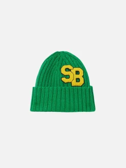 Berretto da bambino in maglia verde