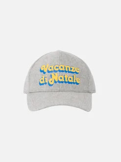 Berretto da baseball in lana grigia con stampa logo Vacanze di Natale | VACANZE DI NATALE EDIZIONE SPECIALE